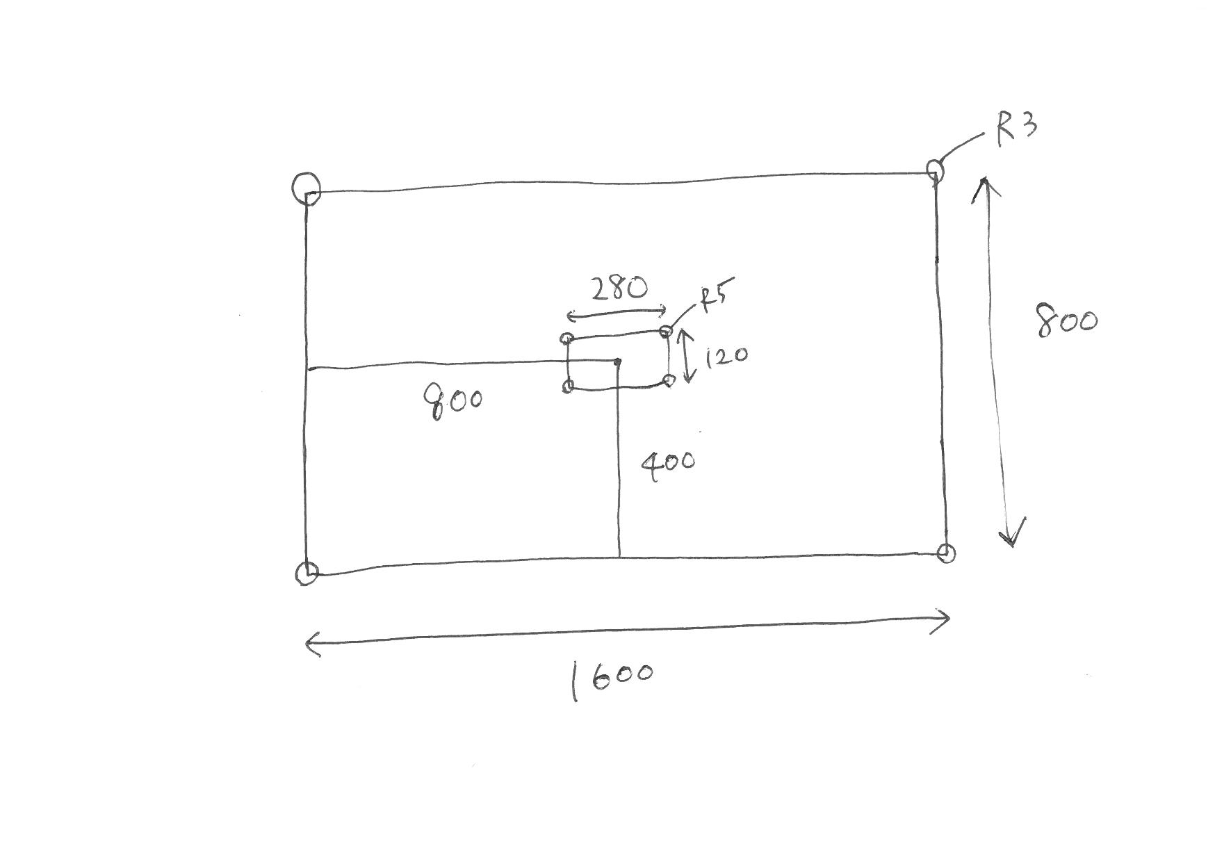 穴あけオーダー図面例1