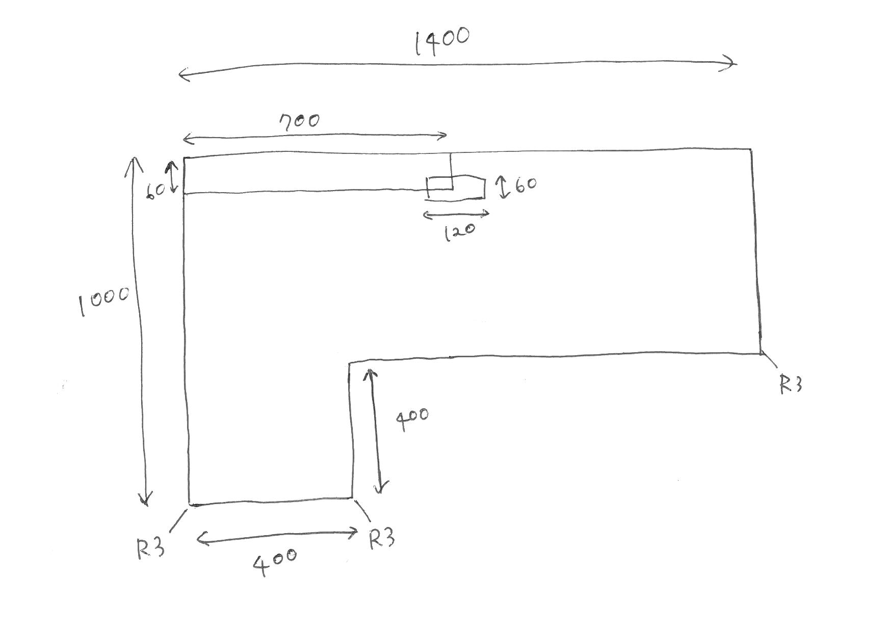 穴あけオーダー図面例2