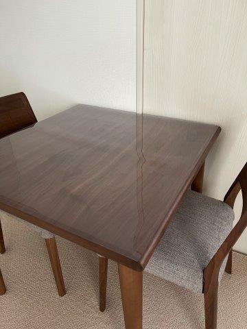 ❀大塚家具のテーブルにマットオーダーの事例❀ | 透明テーブルマット ...